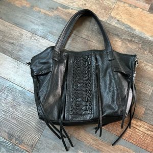 Day & Mood Genuine Leather Black handbag